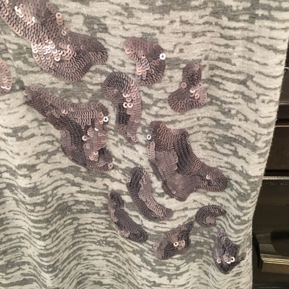 bcbgmaxazria Cheetah Sequin Burnout Tank Top (xxs) - Picture 4 of 5